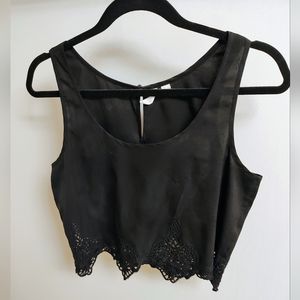 Frenchi Medium Black Crop Top